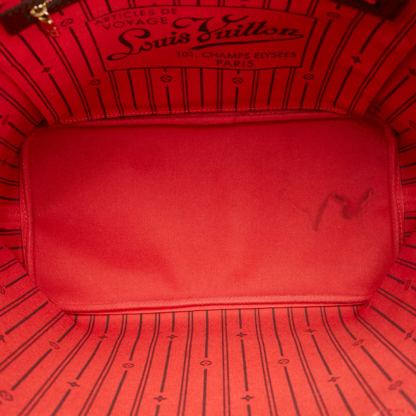 ルイ ヴィトン ダミエ ネヴァーフルMM ショルダーバッグ トートバッグ N51105 ブラウン PVC レザー レディース LOUIS VUITTON 【中古】