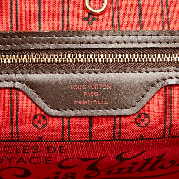 ルイ ヴィトン ダミエ ネヴァーフルMM ショルダーバッグ トートバッグ N51105 ブラウン PVC レザー レディース LOUIS VUITTON 【中古】