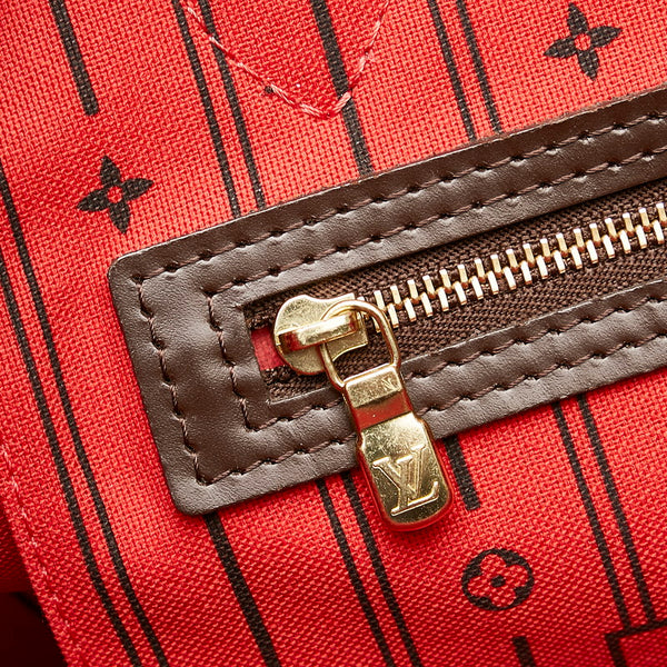 ルイ ヴィトン ダミエ ネヴァーフルMM ショルダーバッグ トートバッグ N51105 ブラウン PVC レザー レディース LOUIS VUITTON 【中古】