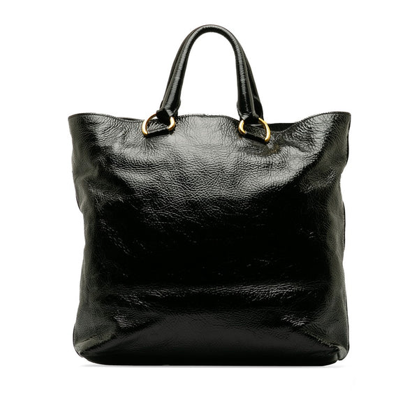 プラダ ハンドバッグ ショルダーバッグ 2WAY BN1713 ブラック エナメル レディース PRADA 【中古】