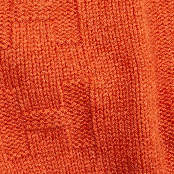 エルメス マルジェラ期 Hロゴ 変形ショール マフラー オレンジ カシミヤ レディース HERMES 【中古】