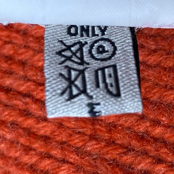 エルメス マルジェラ期 Hロゴ 変形ショール マフラー オレンジ カシミヤ レディース HERMES 【中古】