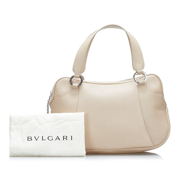 ブルガリ ハンドバッグ ベージュ レザー レディース BVLGARI 【中古】