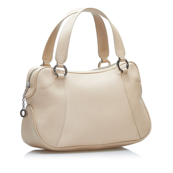 ブルガリ ハンドバッグ ベージュ レザー レディース BVLGARI 【中古】