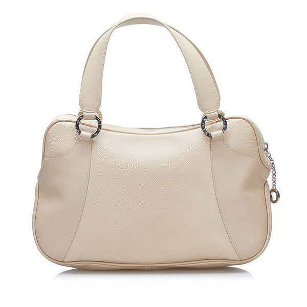ブルガリ ハンドバッグ ベージュ レザー レディース BVLGARI 【中古】