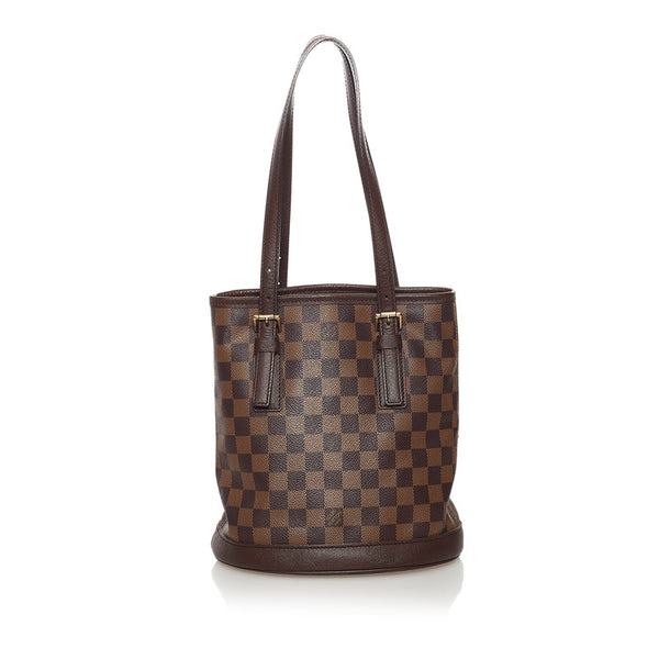 ルイ ヴィトン モノグラム ダミエ マレ トートバッグ N42240 ブラウン PVC レザー レディース LOUIS VUITTON 【中古】
