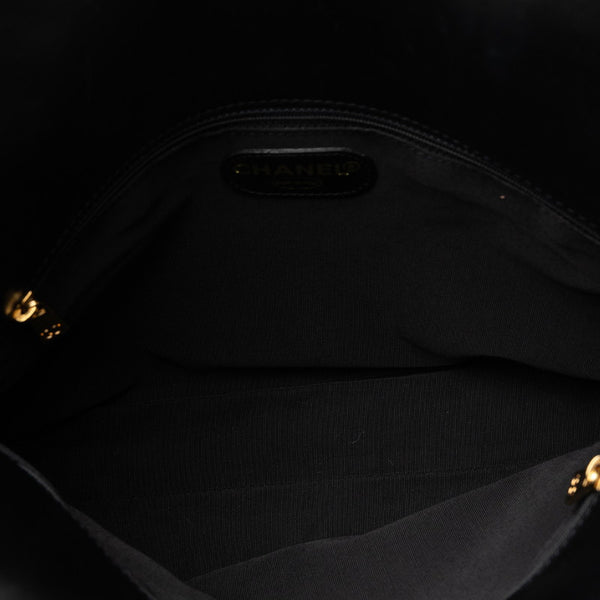 シャネル ココマーク トートバッグ ブラック ラムスキン レディース CHANEL 【中古】