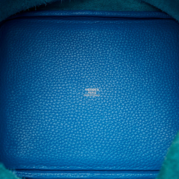 エルメス ピコタンロック MM ハンドバッグ ブルーザンジバル レザー レディース HERMES 【中古】