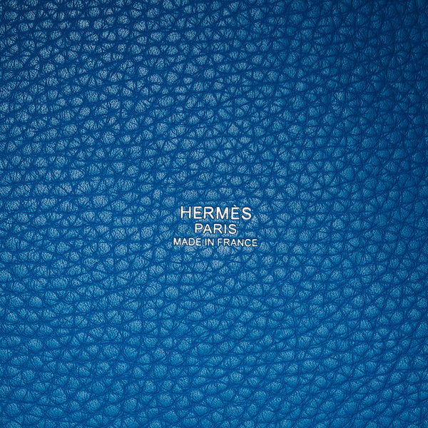 エルメス ピコタンロック MM ハンドバッグ ブルーザンジバル レザー レディース HERMES 【中古】