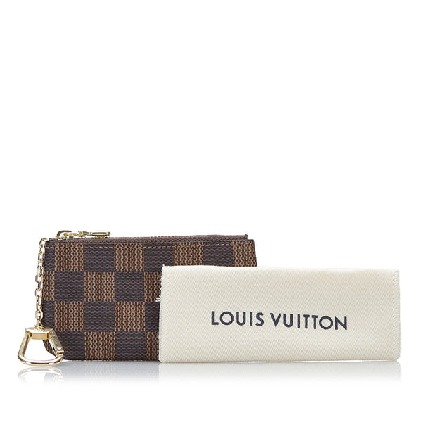 ルイ ヴィトン ダミエ ポシェットクレ コインケース キーケース 小銭入れ N62658 エベヌ ブラウン PVC レディース LOUIS VUITTON 【中古】