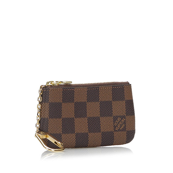 ルイ ヴィトン ダミエ ポシェットクレ コインケース キーケース 小銭入れ N62658 エベヌ ブラウン PVC レディース LOUIS VUITTON 【中古】
