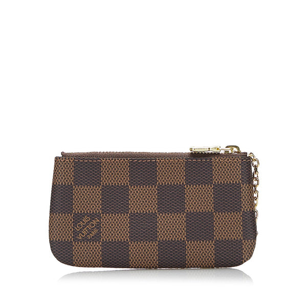 ルイ ヴィトン ダミエ ポシェットクレ コインケース キーケース 小銭入れ N62658 エベヌ ブラウン PVC レディース LOUIS VUITTON 【中古】