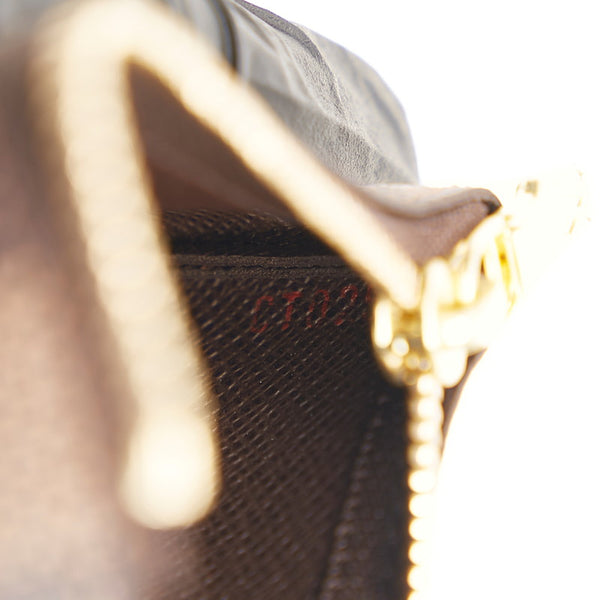 ルイ ヴィトン ダミエ ポシェットクレ コインケース キーケース 小銭入れ N62658 エベヌ ブラウン PVC レディース LOUIS VUITTON 【中古】