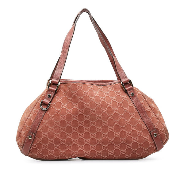 グッチ GG ハンドバッグ トートバッグ 130736 ピンク スエード レディース GUCCI 【中古】