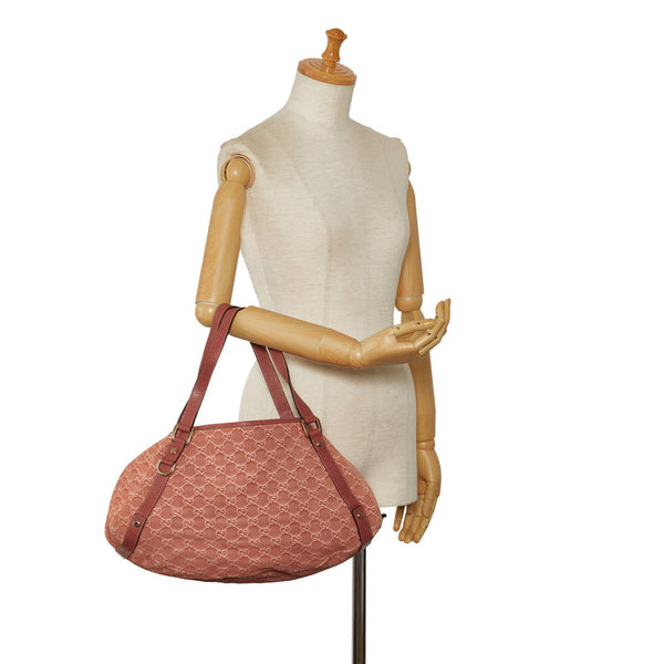 グッチ GG ハンドバッグ トートバッグ 130736 ピンク スエード レディース GUCCI 【中古】