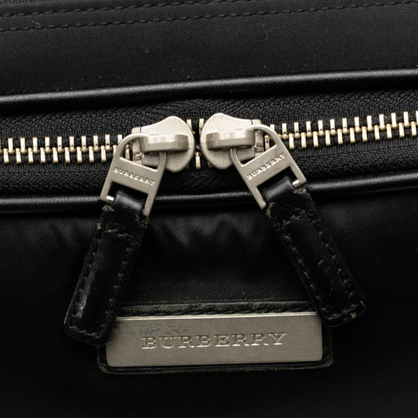 バーバリー ノバチェック 斜め掛け ショルダーバッグ ブラック ナイロン メンズ BURBERRY 【中古】