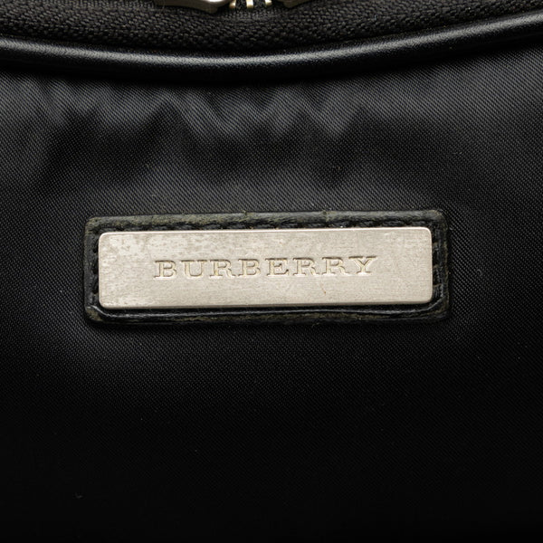 バーバリー ノバチェック 斜め掛け ショルダーバッグ ブラック ナイロン メンズ BURBERRY 【中古】