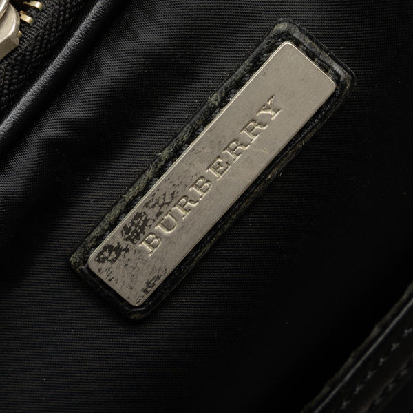 バーバリー ノバチェック 斜め掛け ショルダーバッグ ブラック ナイロン メンズ BURBERRY 【中古】