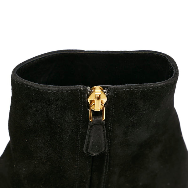 プラダ ビジュー ブーツ ブラック スウェード レディース PRADA 【中古】