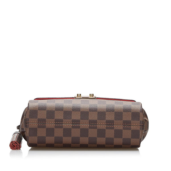 ルイ ヴィトン ダミエ クロワゼットPM ハンドバッグ ショルダーバッグ 2WAY N53000 ブラウン PVC レザー レディース LOUIS VUITTON 【中古】