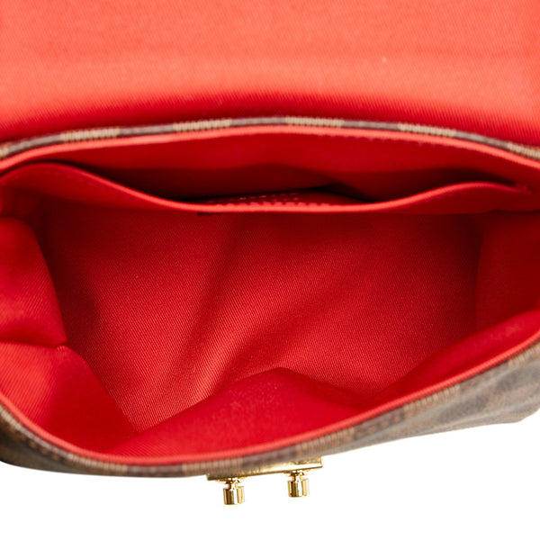 ルイ ヴィトン ダミエ クロワゼットPM ハンドバッグ ショルダーバッグ 2WAY N53000 ブラウン PVC レザー レディース LOUIS VUITTON 【中古】