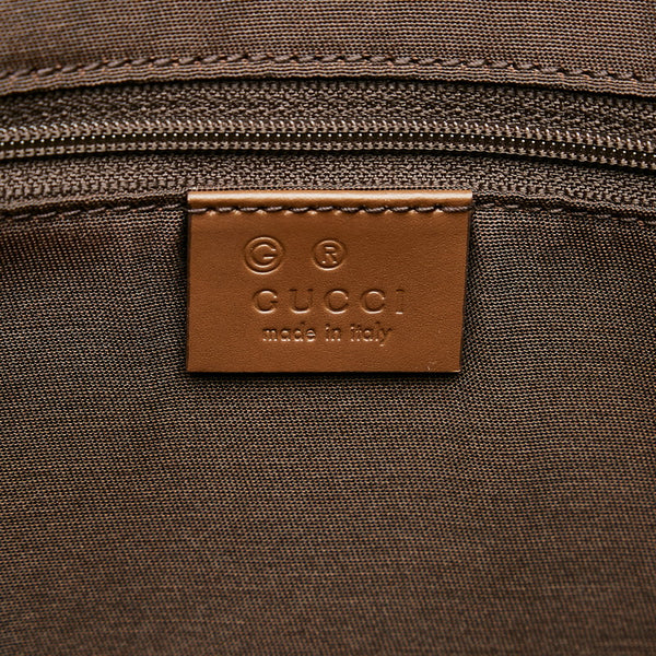 グッチ GGキャンバス トートバッグ ショルダーバッグ 2WAY 388929 ベージュ ブラウン キャンバス レザー レディース GUCCI 【中古】