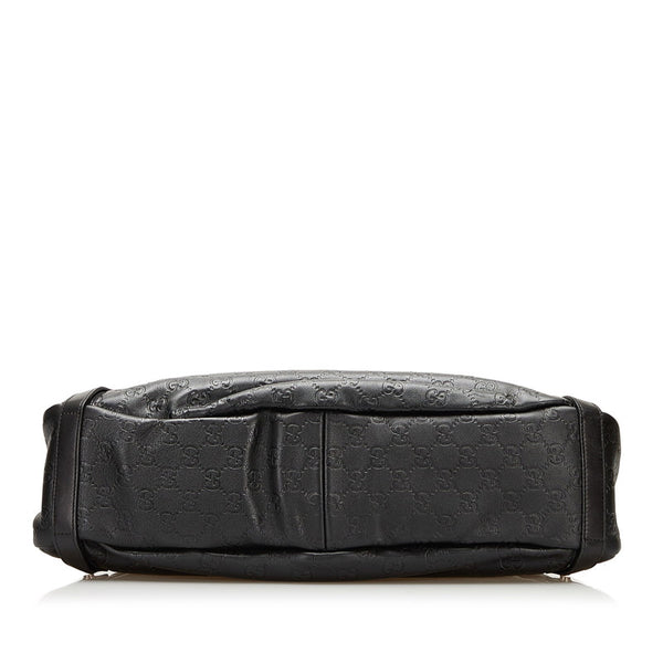 グッチ グッチシマ アビー ハンドバッグ ショルダーバッグ 130736 ブラック レザー レディース GUCCI 【中古】