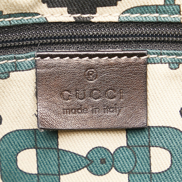 グッチ グッチシマ アビー ハンドバッグ ショルダーバッグ 130736 ブラック レザー レディース GUCCI 【中古】