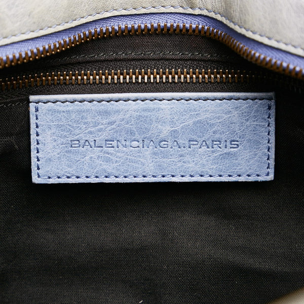 バレンシアガ ジャイアント シティ 168028 4360 ライトブルー レザー ハンドバッグ ショルダーバッグ 2WAY レディース BALENCIAGA 【中古】