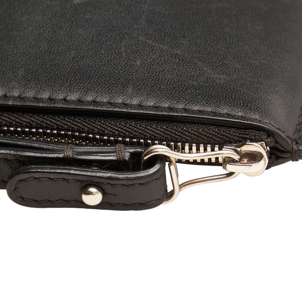 バレンシアガ ロゴ クラッチバッグ 630626 ブラック レザー メンズ BALENCIAGA 【中古】