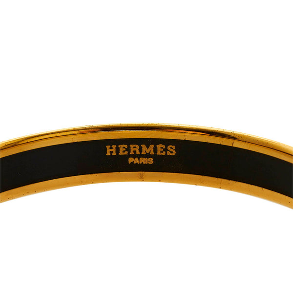 エルメス エマイユ バングル レッド ゴールド メッキ レディース HERMES 【中古】
