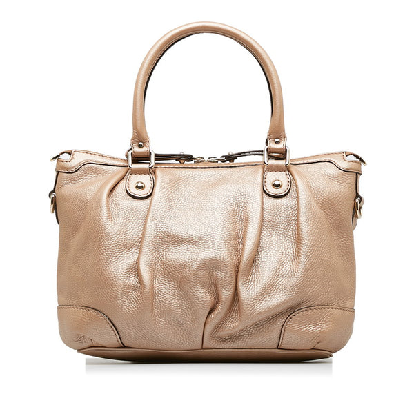 グッチ ディアマンテ スーキー ハンドバッグ ショルダーバッグ 2WAY 247902 ベージュ ピンク レザー レディース GUCCI 【中古】