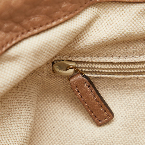 グッチ ディアマンテ スーキー ハンドバッグ ショルダーバッグ 2WAY 247902 ベージュ ピンク レザー レディース GUCCI 【中古】