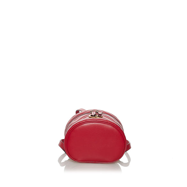 グッチ GGマーモント リュック デイパック 598594 レッド レザー レディース GUCCI 【中古】