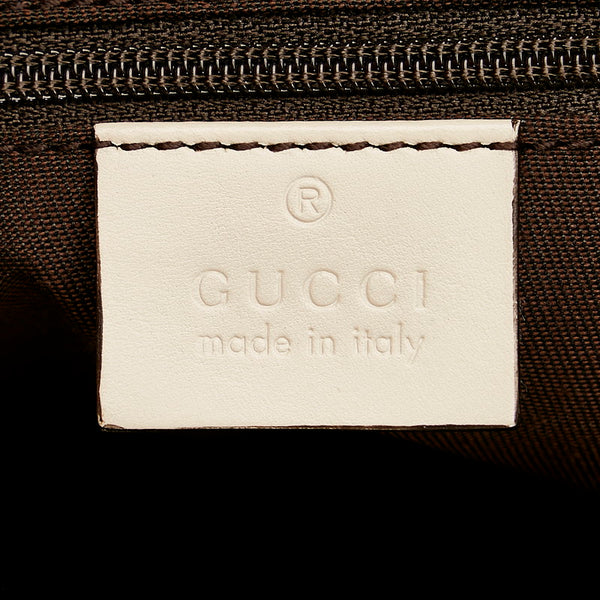 グッチ 斜め掛け ショルダーバッグ  388930 ベージュ ホワイト キャンバス レザー レディース GUCCI 【中古】
