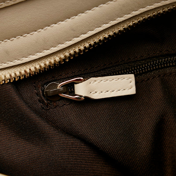 グッチ 斜め掛け ショルダーバッグ  388930 ベージュ ホワイト キャンバス レザー レディース GUCCI 【中古】