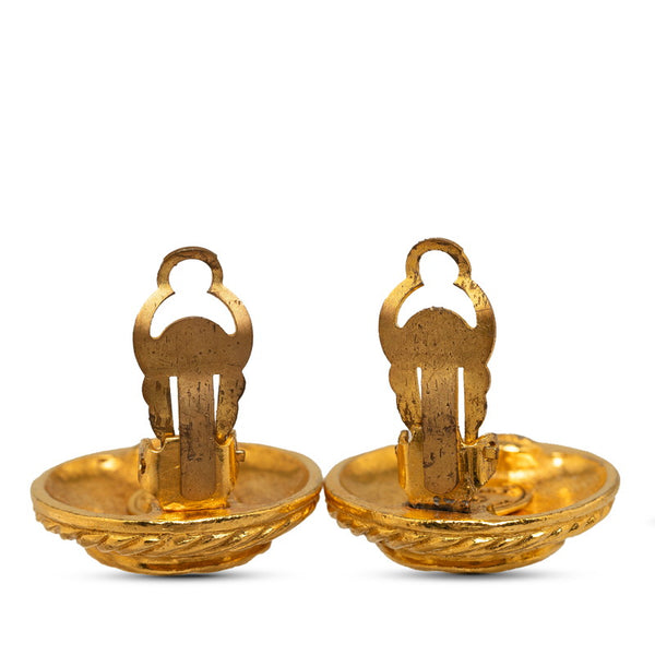 シャネル ココマーク ラウンド イヤリング ゴールド メッキ レディース CHANEL 【中古】