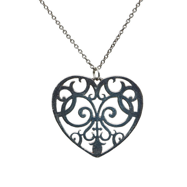 ティファニー ハート アラベスク チェーン ネックレス シルバー メタル レディース TIFFANY&Co. 【中古】