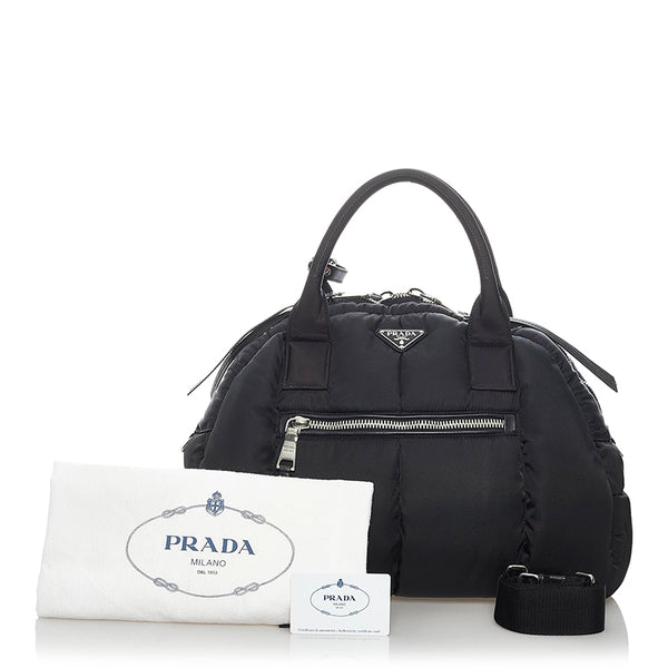 プラダ ポコノ ボンバー BL0886 ブラック ナイロン ハンドバッグ ショルダーバッグ2way レディース PRADA 【中古】