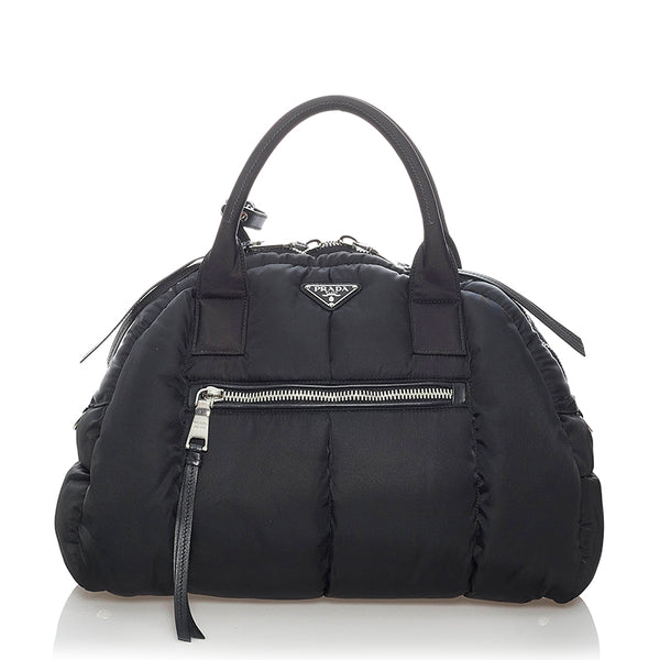 プラダ ポコノ ボンバー BL0886 ブラック ナイロン ハンドバッグ ショルダーバッグ2way レディース PRADA 【中古】