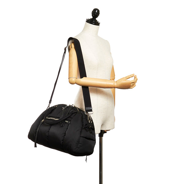 プラダ ポコノ ボンバー BL0886 ブラック ナイロン ハンドバッグ ショルダーバッグ2way レディース PRADA 【中古】