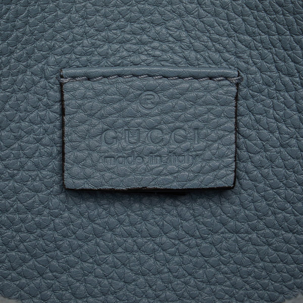 グッチ ニュージャッキー 斜め掛け ショルダーバッグ 362971 ライトブルー グレー レザー レディース GUCCI 【中古】