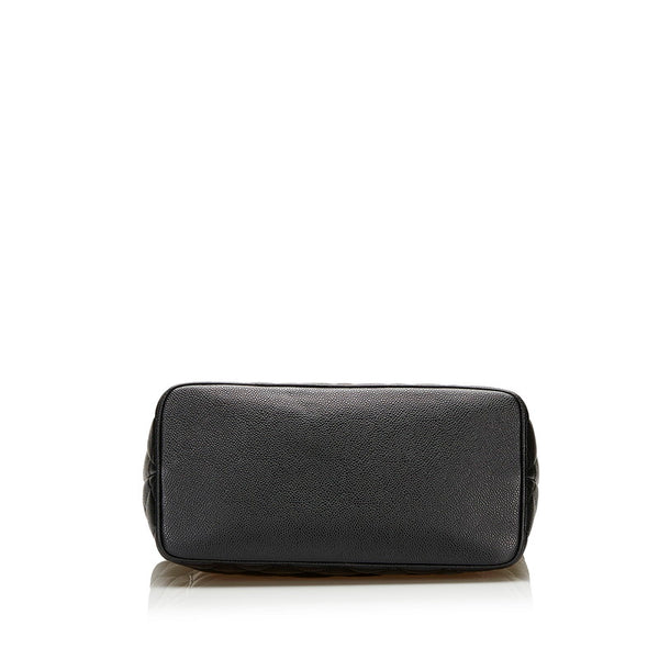 シャネル マトラッセ 復刻トート ハンドバッグ トートバッグ ブラック ゴールド キャビアスキン レディース CHANEL 【中古】