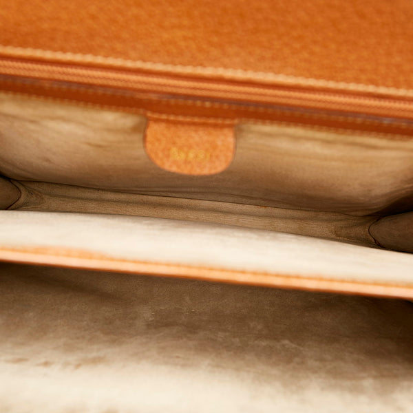 グッチ バンブー ビジネスバッグ ブリーフケース 0151046 ブラウン レザー メンズ GUCCI 【中古】