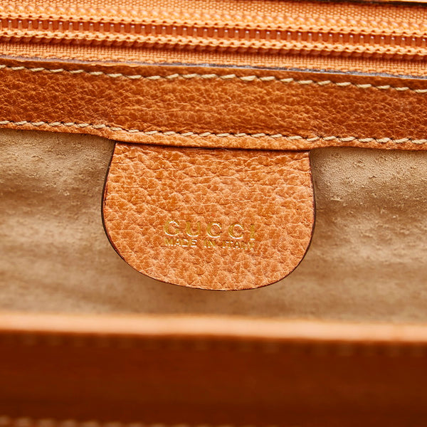 グッチ バンブー ビジネスバッグ ブリーフケース 0151046 ブラウン レザー メンズ GUCCI 【中古】