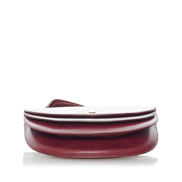 カルティエ マスト トリニティー 斜め掛け ショルダーバッグ ボルドー レザー レディース CARTIER 【中古】