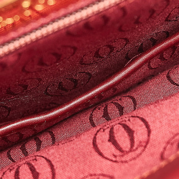 カルティエ マスト トリニティー 斜め掛け ショルダーバッグ ボルドー レザー レディース CARTIER 【中古】