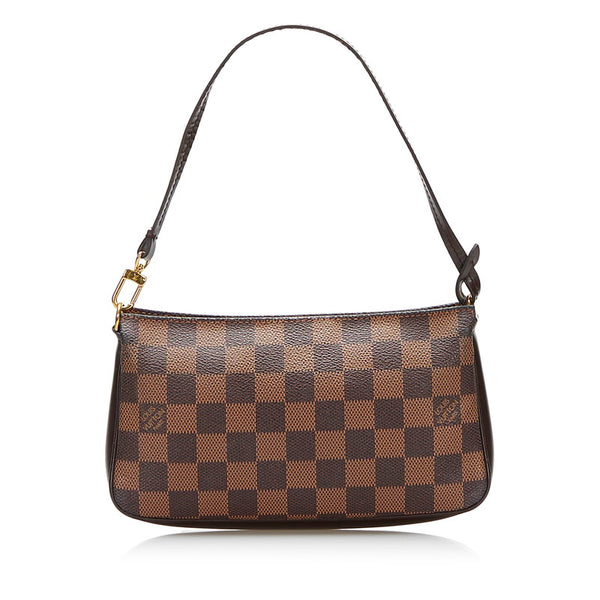 ルイ ヴィトン ダミエ ナヴォナ ポーチ アクセサリーポーチ N51983 エベヌ ブラウン PVC レザー レディース LOUIS VUITTON 【中古】