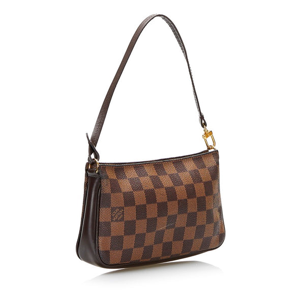 ルイ ヴィトン ダミエ ナヴォナ ポーチ アクセサリーポーチ N51983 エベヌ ブラウン PVC レザー レディース LOUIS VUITTON 【中古】