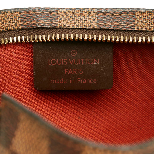 ルイ ヴィトン ダミエ ナヴォナ ポーチ アクセサリーポーチ N51983 エベヌ ブラウン PVC レザー レディース LOUIS VUITTON 【中古】
